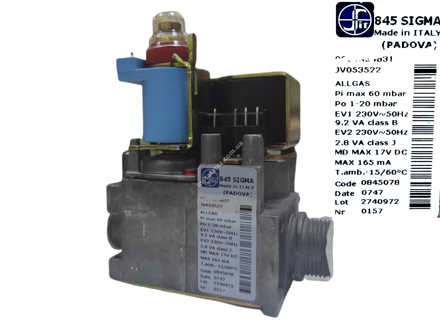 053560 Газовий клапан VAILLANT TURBOmax і ATMOmax Plus/Pro R1, R3 full-image-0
