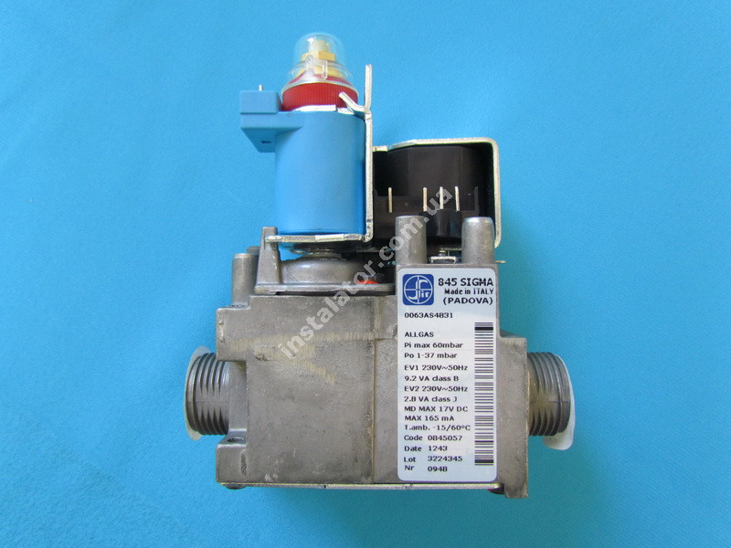 0.845.057 Газовий клапан SIT 845 SIGMA (синя катушка) HERMANN/IMMERGAS/ARISTON/BERETTA (Італія) full-image-2
