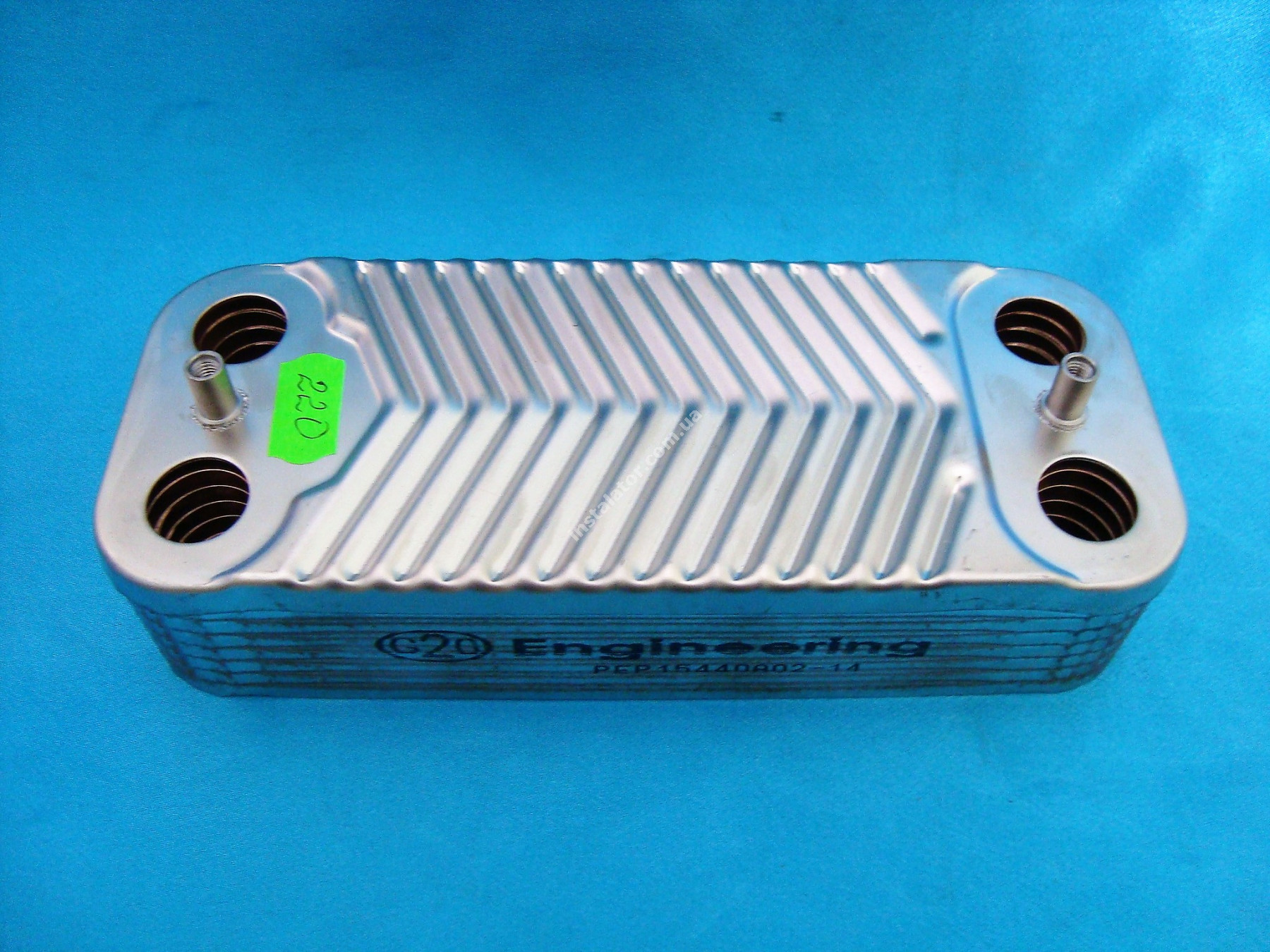  Теплообменник вторичный (пластинчастый 14 пластин) ГВП Immergas (220-аналог) full-image-0