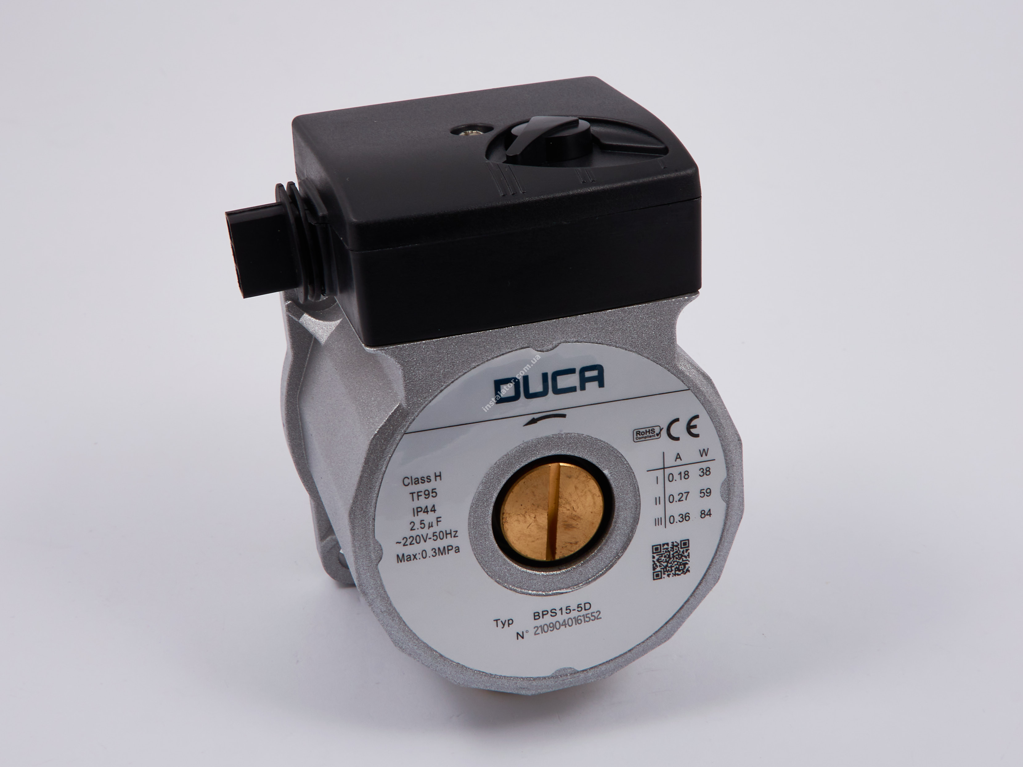 Циркуляційний насос DUCA BPS 15-5D (обертання проти годинникової стрілки) (84 Вт/21 мм) 